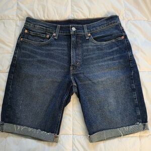 Levi’s 512 Men’s Cut Off Denim Shorts Blue Size 34 Stretch Comfort Med Wash0446
